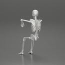 Skeleton with arm on window driving the car - Only-Games