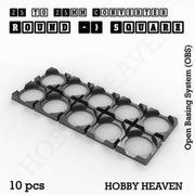 Round to Square Bases Shape and Size Converters 3d Print Full Range - Only-Games