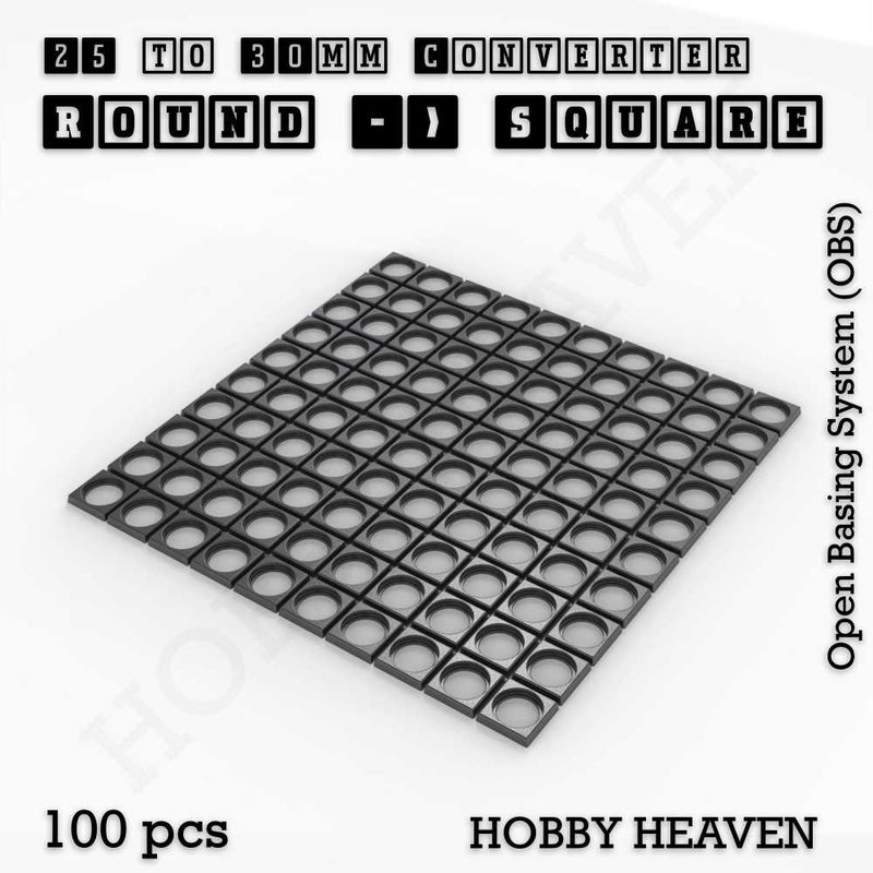 Round to Square Bases Shape and Size Converters 3d Print Full Range - Only-Games