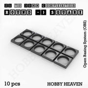 Round to Square Bases Shape and Size Converters 3d Print Full Range - Only-Games