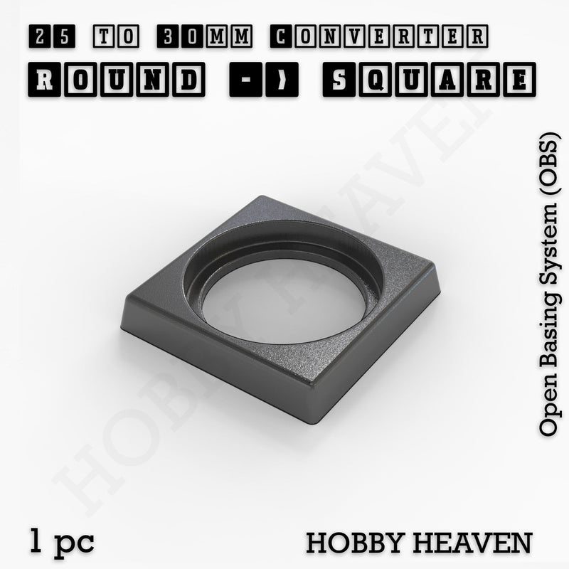 Round to Square Bases Shape and Size Converters 3d Print Full Range - Only-Games