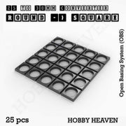 Round to Square Bases Shape and Size Converters 3d Print Full Range - Only-Games