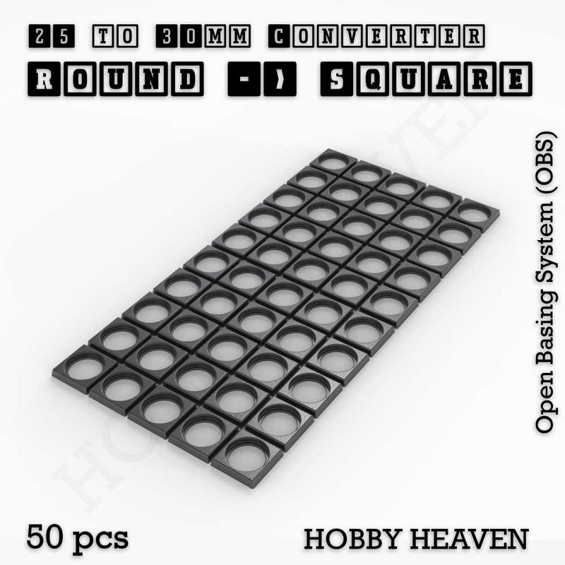 Round to Square Bases Shape and Size Converters 3d Print Full Range - Only-Games