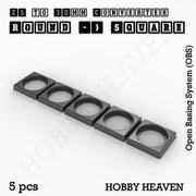 Round to Square Bases Shape and Size Converters 3d Print Full Range - Only-Games