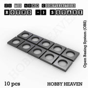 Round to Square Bases Shape and Size Converters 3d Print Full Range - Only-Games