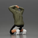 Gangster in hoodie putting his hands behind head - Only-Games