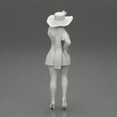 girl in christmas costume with hat standing and posing - Only-Games