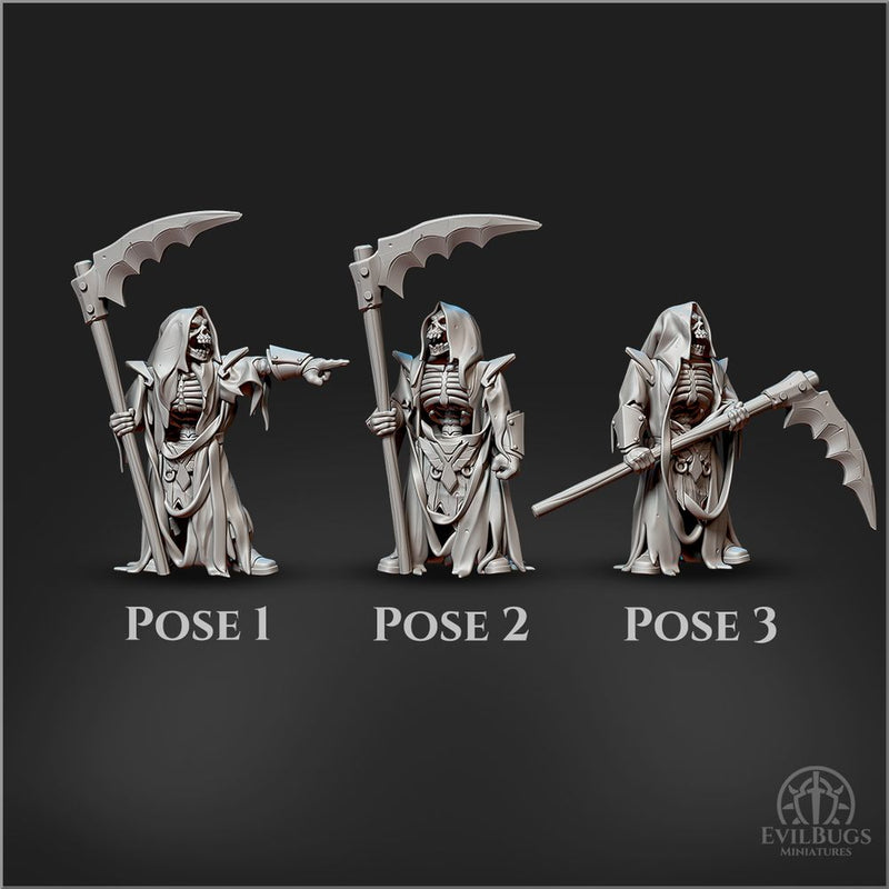 Legion of Bones ( 5 skeleton, 15 Poses ) 28mm/32mm/54mm