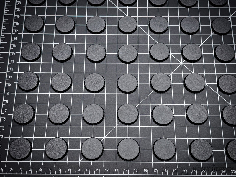 25mm Round Plain Plastic Bases - Only-Games