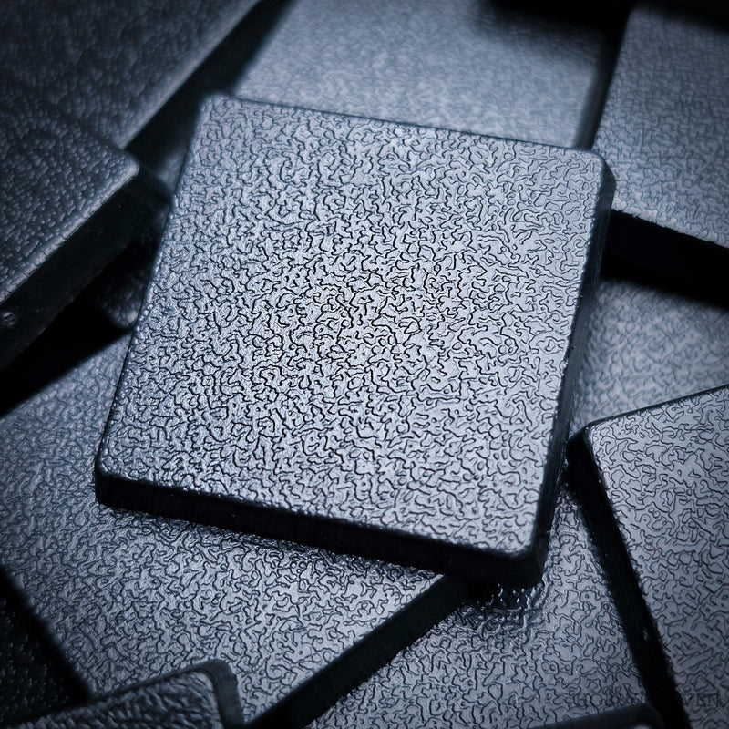 25mm Square Plain Plastic Bases - Only-Games