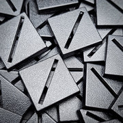 25mm Square Diagonal Slotted Plastic Bases - Only-Games