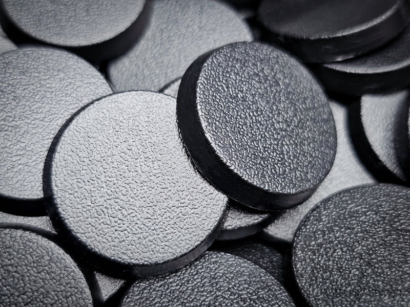 25mm Round Plain Plastic Bases - Only-Games