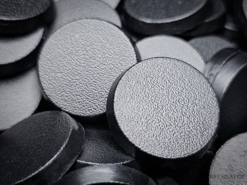 25mm Round Plain Plastic Bases - Only-Games
