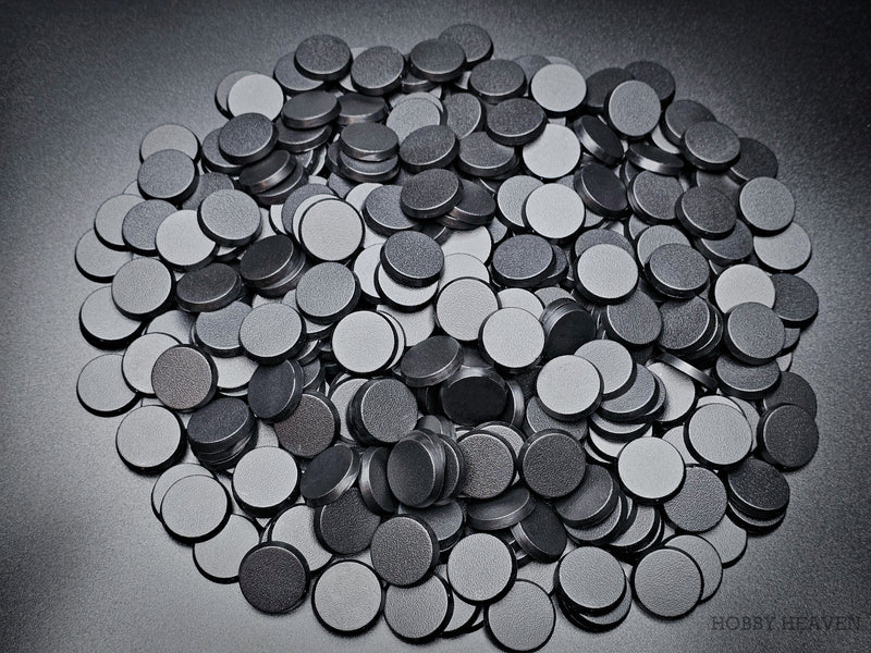 25mm Round Plain Plastic Bases - Only-Games