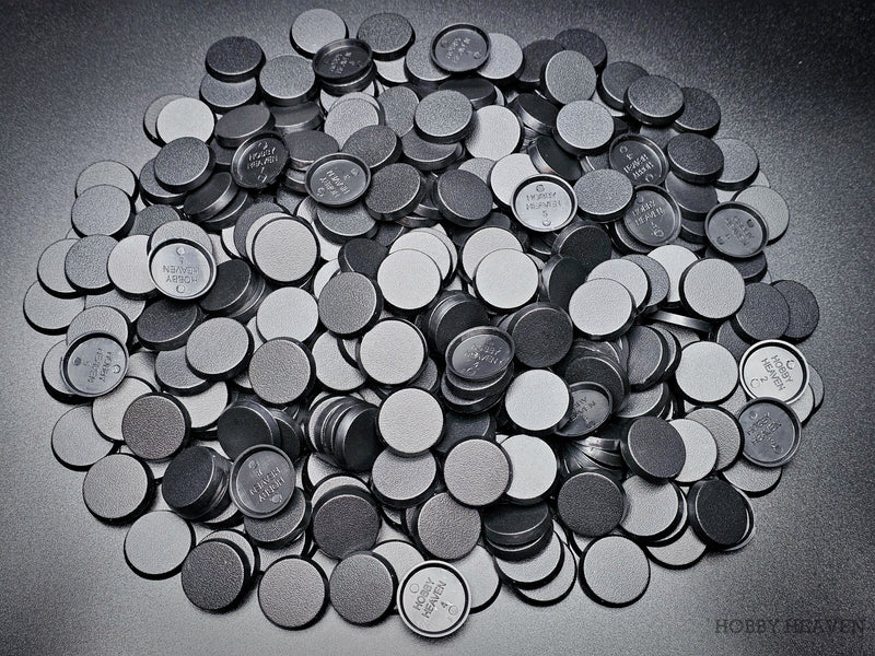 25mm Round Plain Plastic Bases - Only-Games