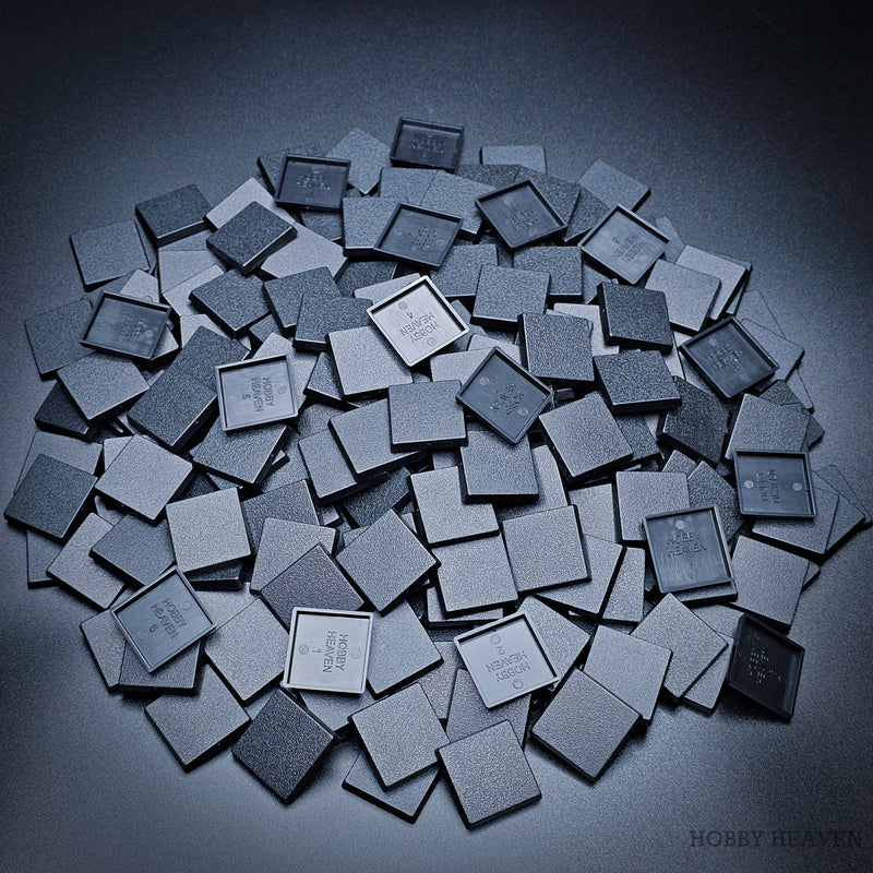 25mm Square Plain Plastic Bases - Only-Games