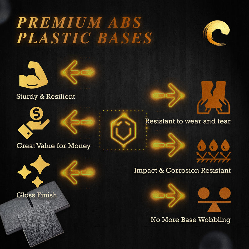 25mm Square Plain Plastic Bases - Only-Games