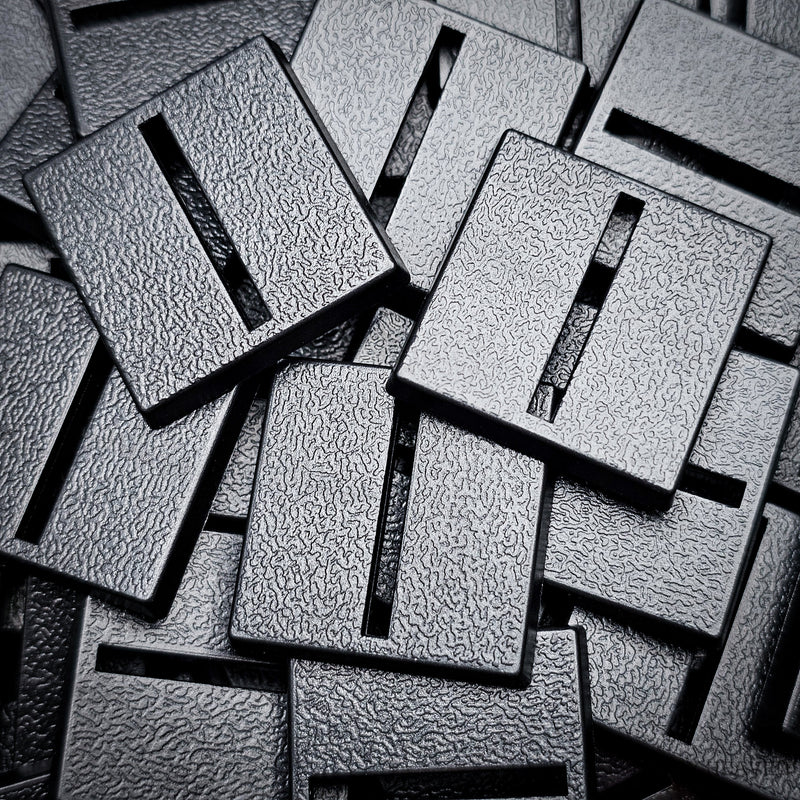 25mm Square Parallel Slotted Plastic Bases - Only-Games