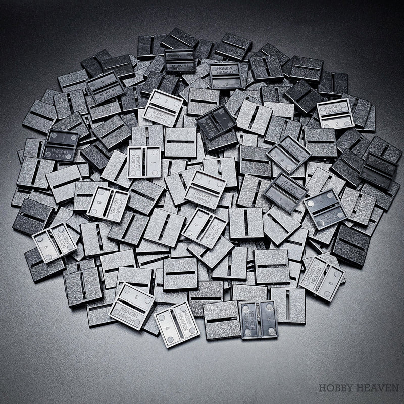 25mm Square Parallel Slotted Plastic Bases - Only-Games