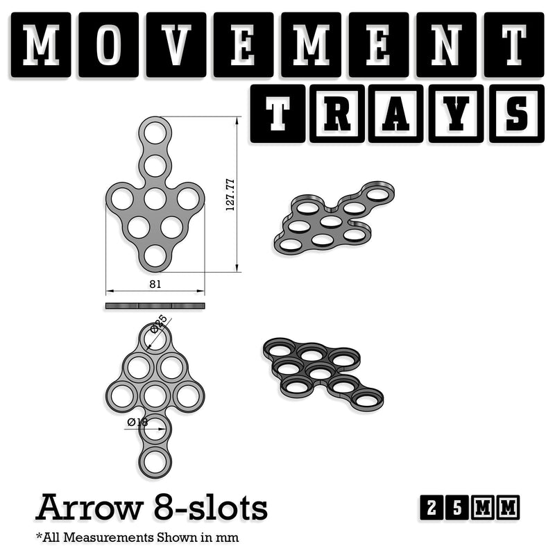25mm Movement Trays for Tabletop Games | Waargaming | Full Range - Only-Games