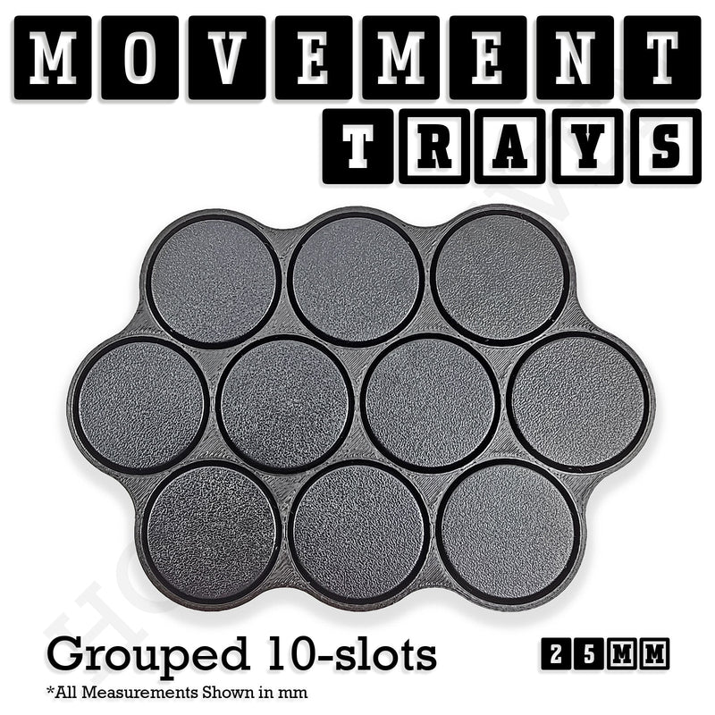 25mm Movement Trays for Tabletop Games | Waargaming | Full Range - Only-Games