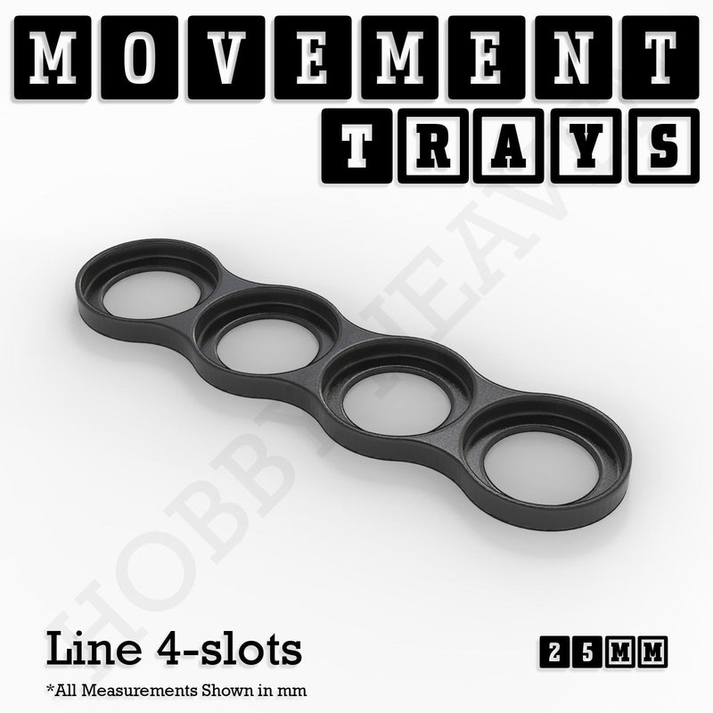 25mm Movement Trays for Tabletop Games | Waargaming | Full Range - Only-Games