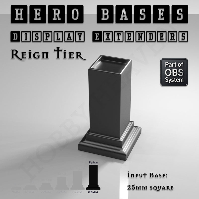 Hero Bases Display Extenders | Squares and Rectangles | Convert Gaming Bases to Display Bases & Plinths - Only-Games