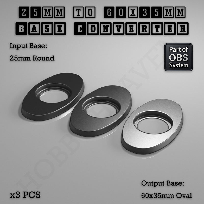 Round To Oval Bases Size Converters 3d Print Full Range - Only-Games