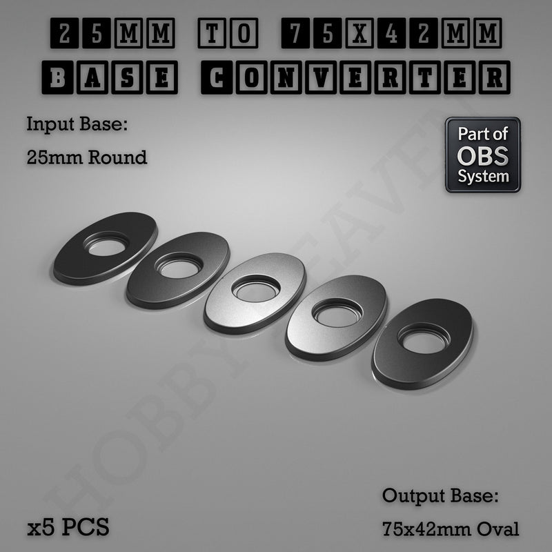 Round To Oval Bases Size Converters 3d Print Full Range - Only-Games