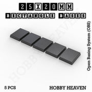 Rectangle Bases Range Sizes - 75x30mm to 125x40mm Medium Sizes 3d Print Full Range Tabletop Games - Only-Games