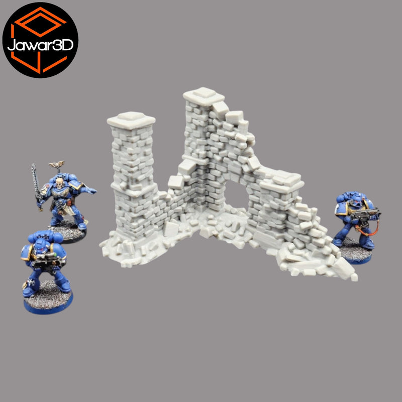 Crumbling Ruins #10 - 28mm Wargaming Scatter Terrain Scenery Tabletop Miniature - Only-Games