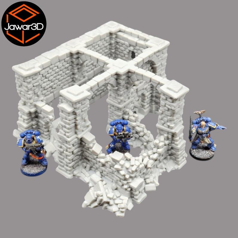 Crumbling Ruins #15 - 28mm Wargaming Scatter Terrain Scenery Tabletop Miniature - Only-Games
