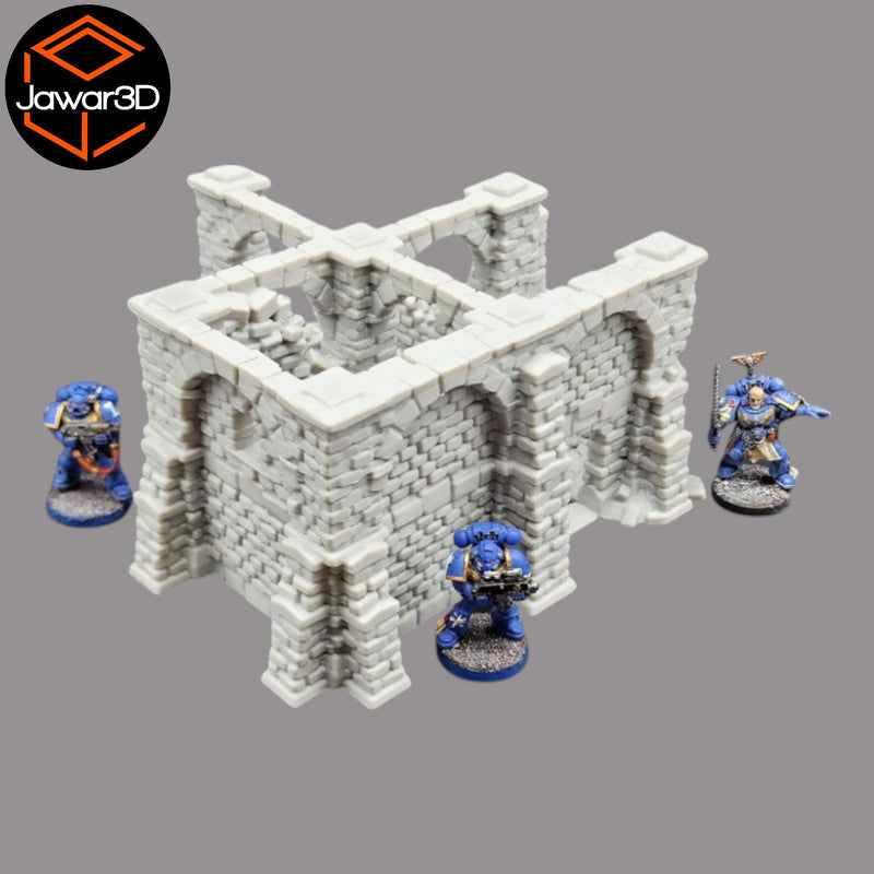 Crumbling Ruins #15 - 28mm Wargaming Scatter Terrain Scenery Tabletop Miniature - Only-Games
