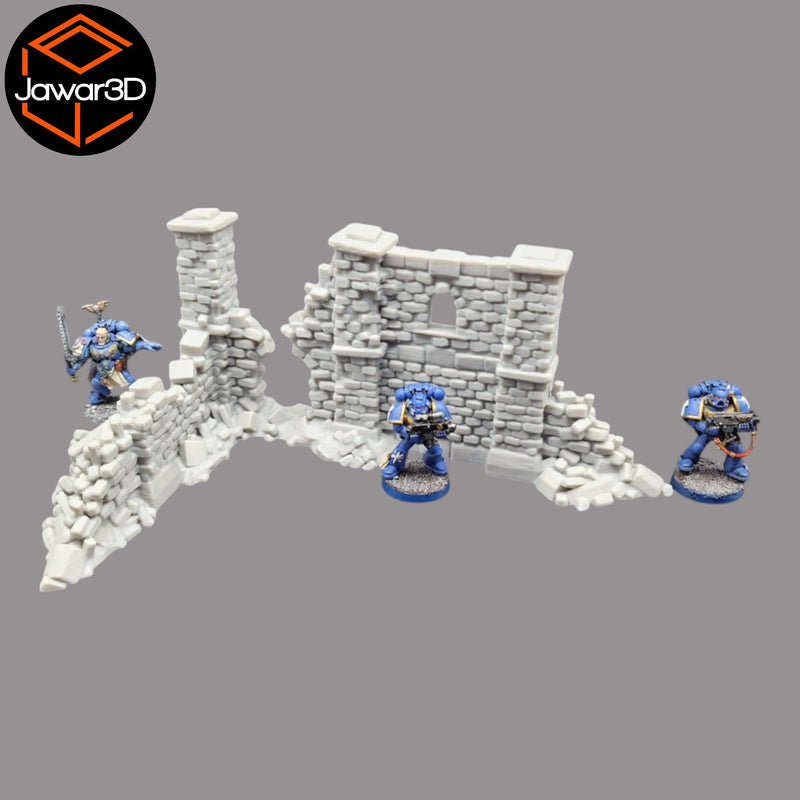 Crumbling Ruins #17 - 28mm Wargaming Scatter Terrain Scenery Tabletop Miniature - Only-Games