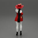 girl in christmas costume with hat standing and posing - Only-Games