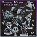 Females Knight Army (8 Models) - Only-Games