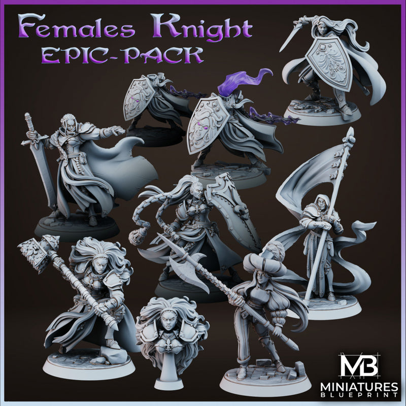 Females Knight Army (8 Models)