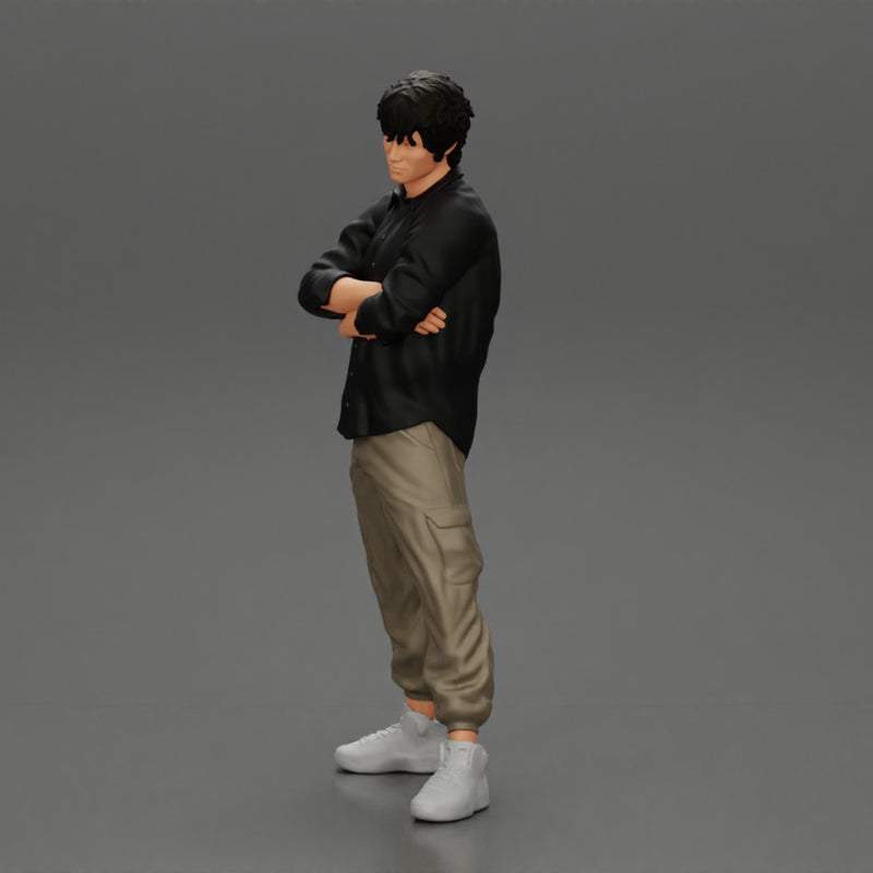 Asian gangster homie standing crossed hands - Only-Games