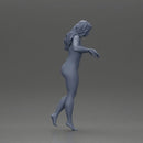 Naked girl looking out over the edge of the stairs - Only-Games