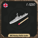1/1250 HMS Mackay flotilla leader - Only-Games
