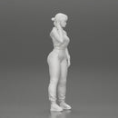 sexy girl in a sports outfit hoodie is standing - Only-Games