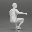 man in shorts sitting on a bench with her girlfriend in the park - Only-Games