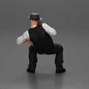 gagnster homie in beard and hat sitting holding lighter cigar while smoking - Only-Games