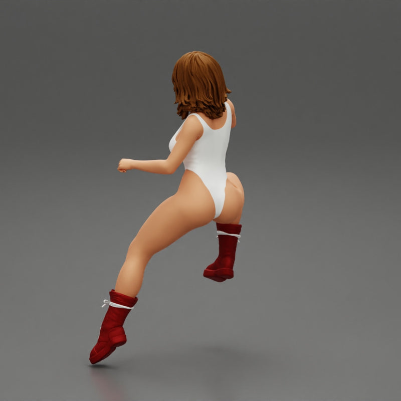 sexy woman in one piece sitting and driving a motorbike - Only-Games