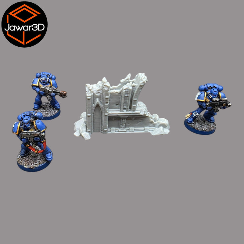 Debris Wall - 28mm Wargaming Scatter Terrain Scenery Tabletop Miniature - Only-Games
