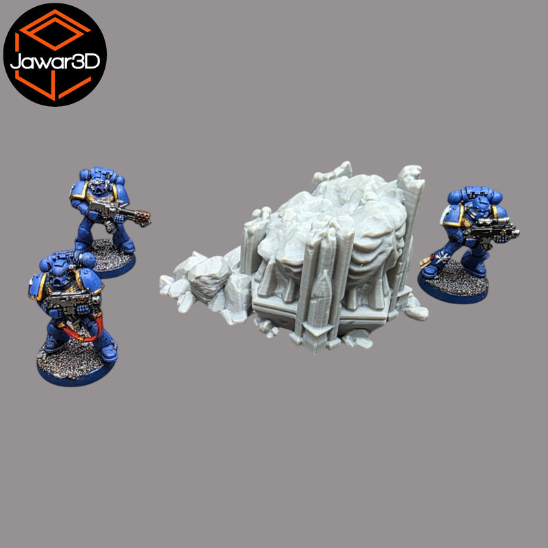 Pillar Damage - 28mm Wargaming Scatter Terrain Scenery Tabletop Miniature - Only-Games