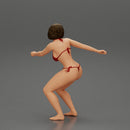 Sexy Girl in A Bikini Swimsuit Riding Wave on board - Only-Games