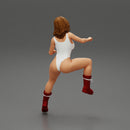 sexy woman in one piece sitting and driving a motorbike - Only-Games