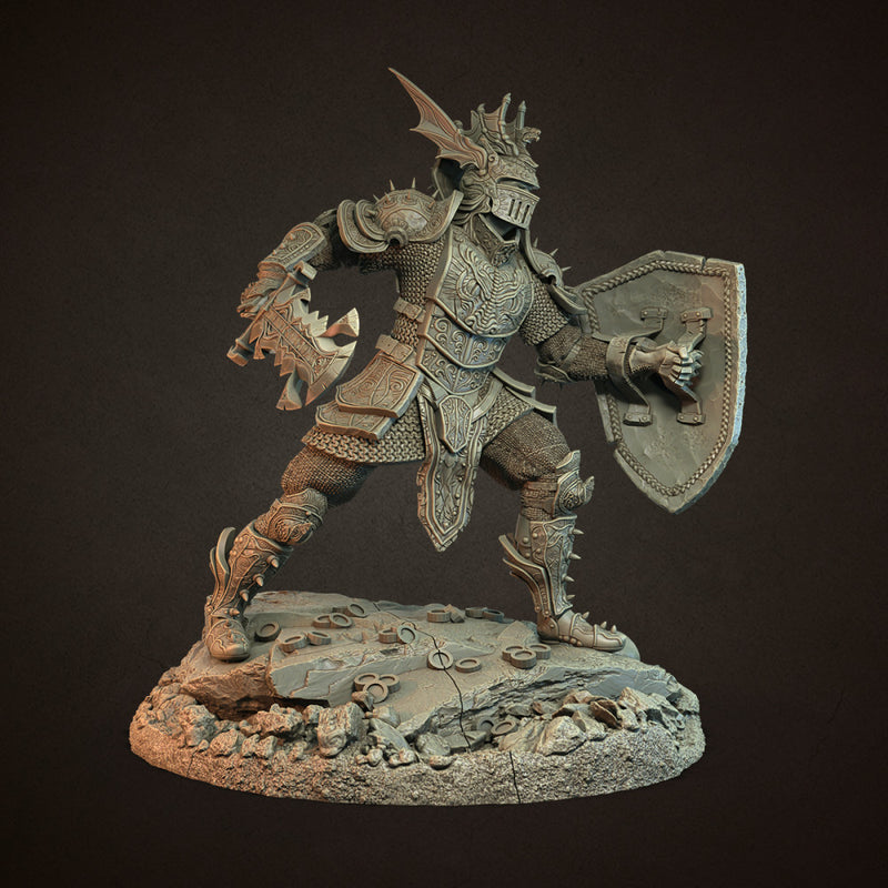 Ezra the Burning Light, Paladin of the Flame - 75mm - Dynamic pose