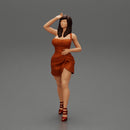 Sexy Woman walking In High Heels And Short Dress - Only-Games